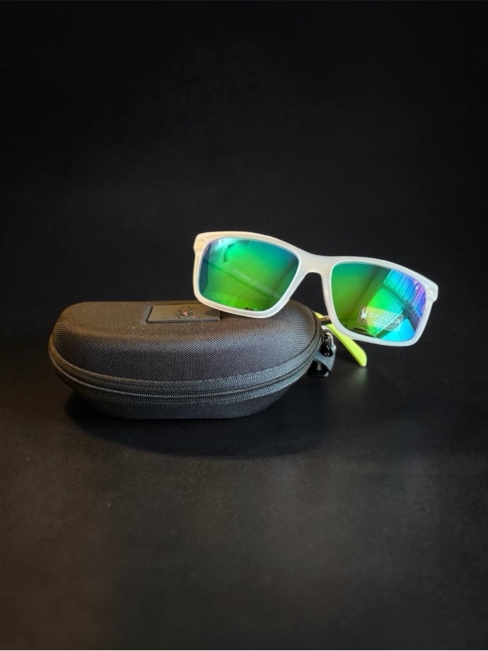 SPYDER NWT Clear and Green Mirror Sunglasses